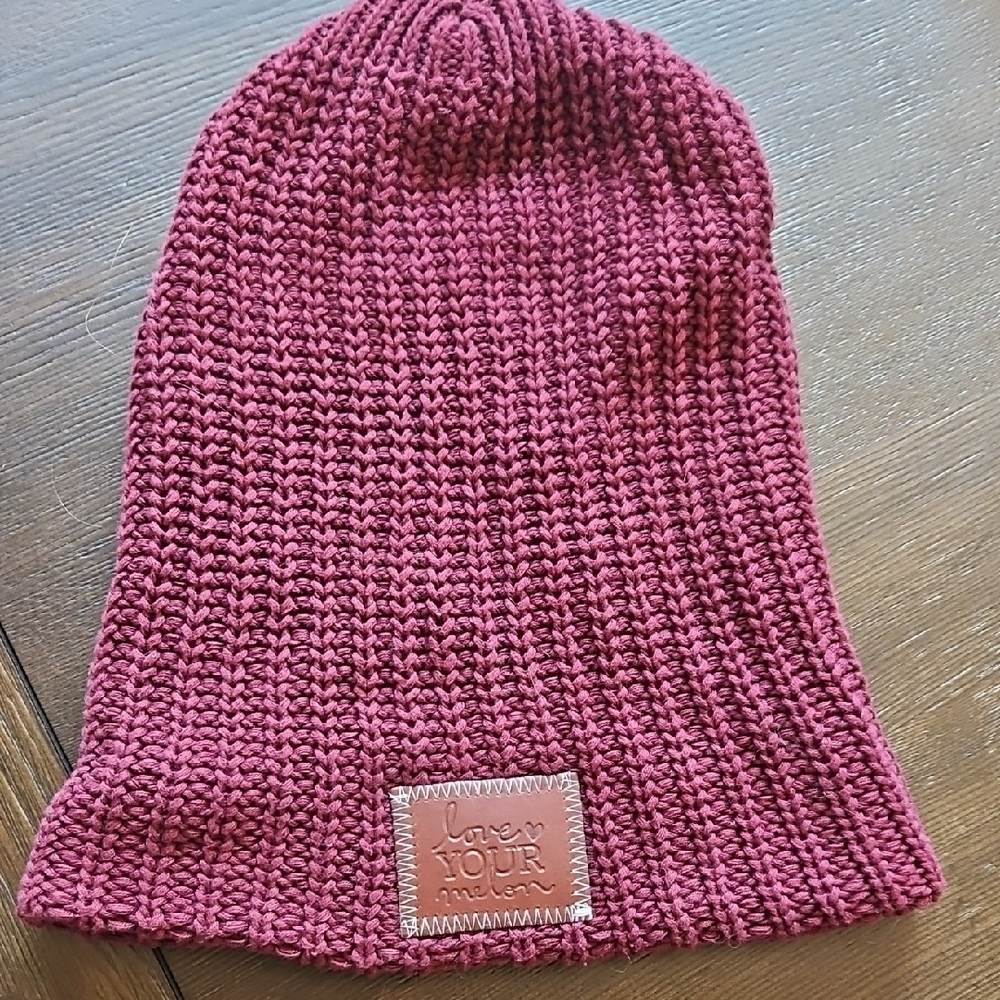 Love Your Melon Kids Burgundy Beanie